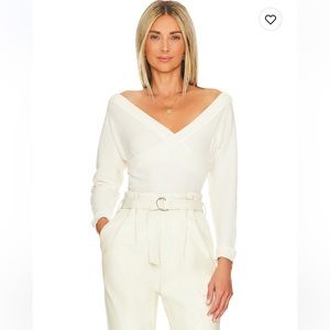 Free People Lovin This Feeling Long Sleeve Bodysuit in Bone